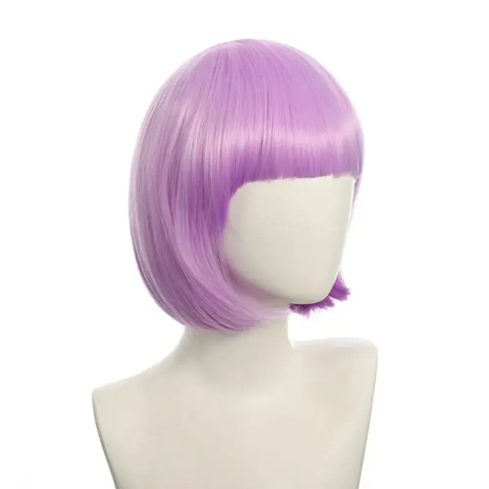 2/$30 NEW Short Bob Lavender Wig with Bangs Role CosPlay Dress Up Halloween